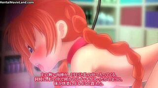 Damn! Hot Redhead Anime Babe Gets Nailed Hard!