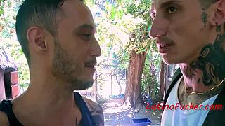 i tend to his latino wood in the woods