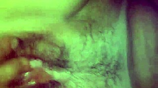 Masturbating To Wife's Big Tits In Interracial Scene