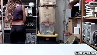 kitty carrera gives a deep throat blowjob to the lp officer's cock before getting fucked