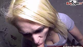 ero com date: skinny blonde teen picked up by german agent for outdoor pov fuck