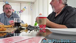 Old Man Fucks Seductive Young 18+ Babe For His Birthday!