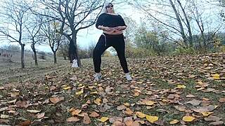 hot big tits public massage in parc with wet bbw milf