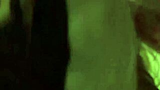 Real raunchy couple sex in public restroom