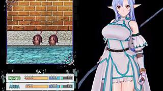 Watching two brothers fuck a witch in online game NTR part 4