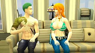 Nico Robin Hentai Fucked Hard by Luffy in Wild Anime Scene.