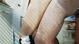 While Cooking, My Boyfriend Surprises Me With Cucumber Play For Lunch In Kitchen And Bedroom