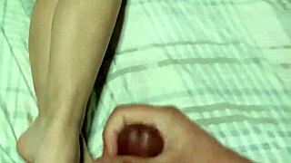 wife shows off to delivery boy and makes him cum?