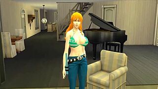 Nico Robin Hentai Fucked Hard by Luffy in Wild Anime Scene.