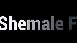 Yo, check this shemale sucking a massive cock.