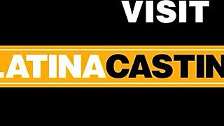 Latina Casting: Fiery Redhead with Pierced Nipples Fucks Roughly on Camera