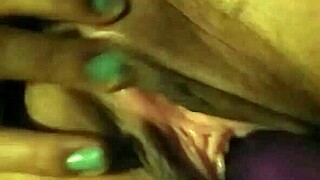 watch my latina girlfriend squirt with big dildo in close up?