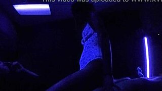Carrie B turns up the heat in a blacklight fuck fest