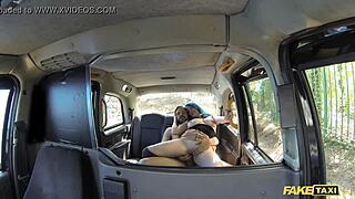 Horny Couple Has Random Sex In Fake Taxi Backseat