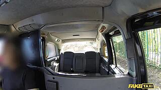 Horny Couple Has Random Sex In Fake Taxi Backseat