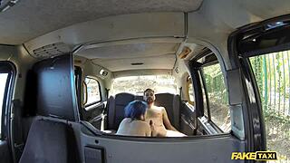 Horny Couple Has Random Sex In Fake Taxi Backseat