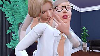 Perverted Futanari Secretary Seduces Strict Boss In Sims 4