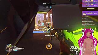 vtuber lewdneko gets spanked while playing overwatch!