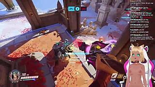 vtuber lewdneko gets spanked while playing overwatch!
