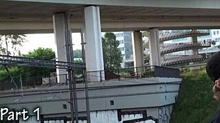 public street banging, wanna join this blonde teen 18+ orgy outdoors?