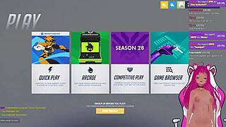 vtuber lewdneko gets spanked while playing overwatch!