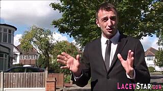 Man, this British granny deep throats like a pro in stockings!