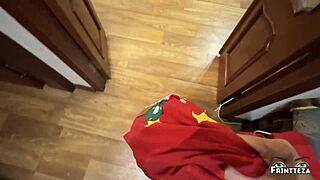 Christmas alone with stepmom, unexpectedly sucking taboo cock! 😲