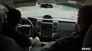 Wankz parody features brunette slut giving hardcore blowjob in storage wars episode