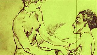 Retro Erotic Art in Vintage Illustration Style