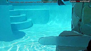 sexy diana kalgotkina strips bikini to swim naked in public pool