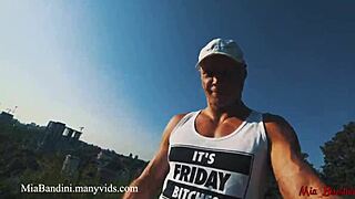 fucking mia bandini outdoors with cumshot on mouth