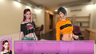 Fat mature lesbian takes hot steamy shower with huge boobs in hentai