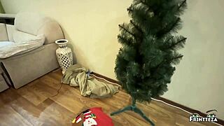 Christmas alone with stepmom, unexpectedly sucking taboo cock! 😲