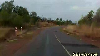 Wild African Jeep Sex Safari with Big Cock Action