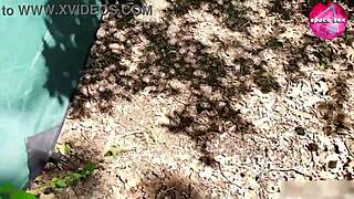 girl masturbates solo while camping in the woods