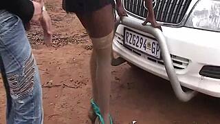 Wild African Jeep Sex Safari with Big Cock Action