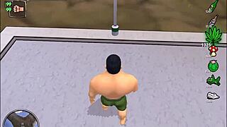 In Bonetown vacation, redhead rides new man's big cock in anal comedy episode.