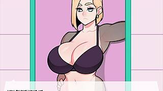 Foxicube Games Android 18 Blowjob Parody Clip