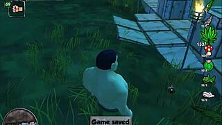 In Bonetown vacation, redhead rides new man's big cock in anal comedy episode.