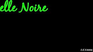 Belle Noire poses in bedroom