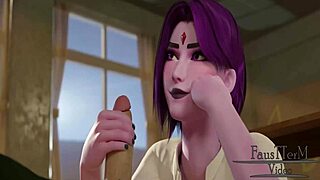 Raven After Class In Cartoon Classroom Setting