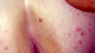 Blonde slut bent over gets pussy filled with cum