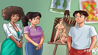 Summertimesaga unveils erotic anime art for headmistress in episode 4-71.