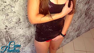 Cum on My Panties Before Nightclub Rush in Wild Public Outdoor POV with Milf.