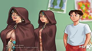 Summertimesaga unveils erotic anime art for headmistress in episode 4-71.