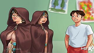 Summertimesaga unveils erotic anime art for headmistress in episode 4-71.