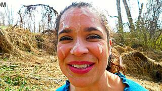 public cumwalk turns into a facial shame parade, oh my gosh! 😳