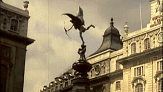 Vintage SWINGING london scene from british retro days