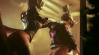 yo, dig this wild Overwatch Kiriko hentai compilation with sound!