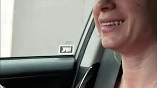 Fitness oriented milf gets it hard in the car after a good work out at the gym